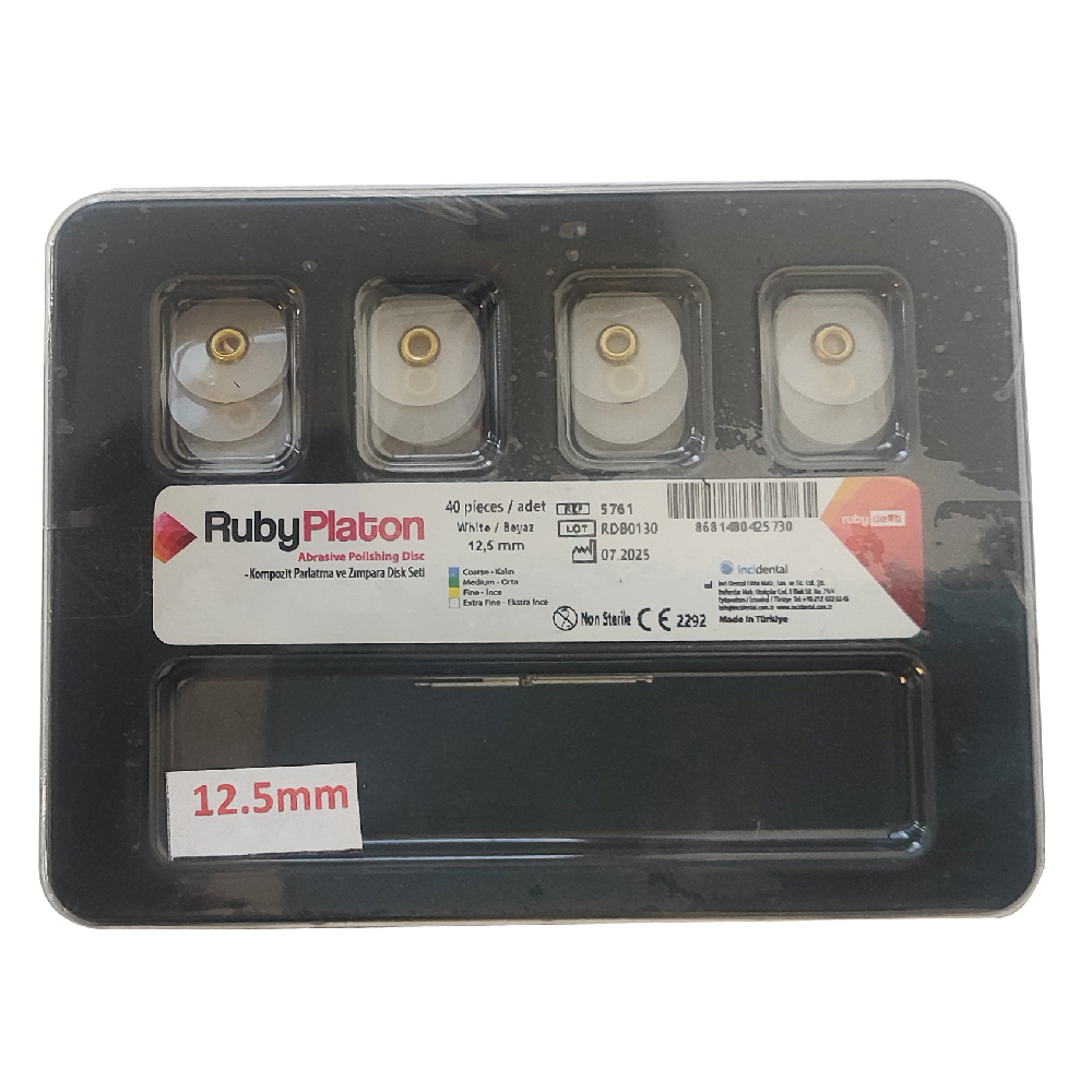Ruby Polishing Disc 12.5mm_Extra Fine_White 40pc-01-017